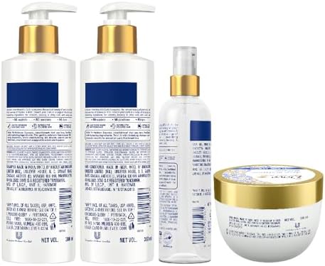 Dove Beautiful Curls Sulphate Free Shampoo 380ml,Detangling Conditioner 380ml,Deep Moisture Miracle Hair Mask 300ml and Curls Defining Hair Gel 100ml,Up to 48 Hours Curl Shape Definition,(Combo Pack)