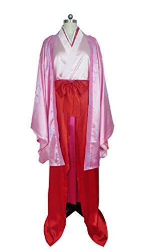Noblewoman Yohime Sakura Princess Hime Kimono Pink Dress Cosplay Costume (Female XS)