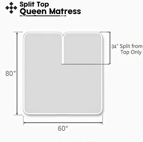 Miniatura 3 de Axia Linen & things Top Split-Queen Juego de sábanas ajustables de 4 piezas, 100% algodón egipcio, 600 hilos, bolsillo profundo de 21 pulgadas,
