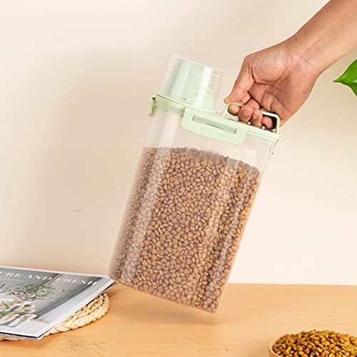 ZOYLINK Clear Pet Food Container Plastic Dog Food Container with Measuring Cup for Cats Cat Food Storage Containers Dog Food