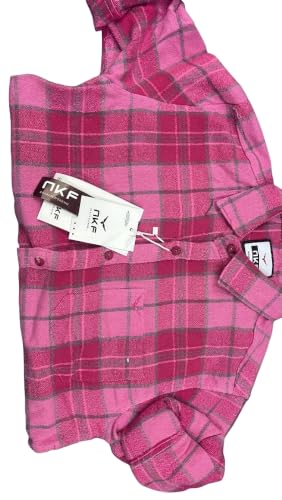 Generic Pink Plaid Flannel Shirt for Men - Image 2