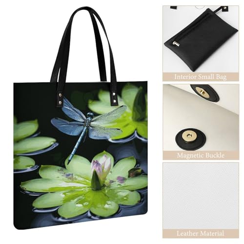 Fox And Heart Tote Bags for Women Leather Handbag Makeup Bag with Magnetic Buckle Design Casual Bag3