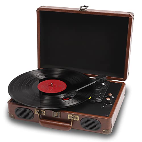 Tourne Disque Vinyle, VOKSUN Vintage Tourne Disque Bluetooth avec 33/45/78 RPM, 2 Haut Parleurs Intégrés, Enregistrement… - Les Beatles, Paul McCartney, John Lennon, RIngo Starr, George Harrison Tourne Disque Vinyle, VOKSUN Vintage Tourne Disque Bluetooth avec 33/45/78 RPM, 2 Haut Parleurs Intégrés, Enregistrement…