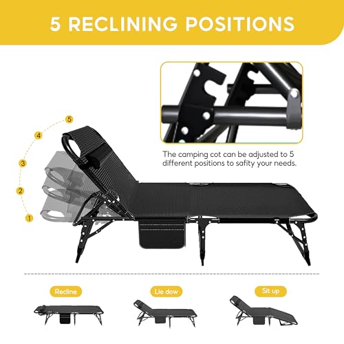 Camping-cots-Adjustable-Portable-Folding-Cot-with-Cozy-Mattress-and-Pillow-Outdoor-Portable-Folding-Lounge-Chair-Sleeping-Cots-Camping-Bed-for-Camping-Pool-Beach-Support-600-lbs-Black