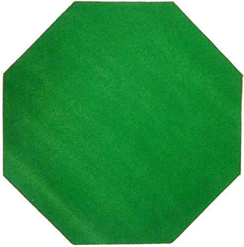 Octagon Dice Game Rolling Tray for Kids and Adults, Wooden Tray, Brown, Mango Wood, 10 x 10 Inches, Antique Finish, Noise-Dampening Velvet Lining