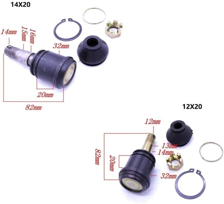 ユニバーサルバイクジョイントボール Uジョイントボールヘッド タイロッドエンド ダートATVクワッド用(QT-7)