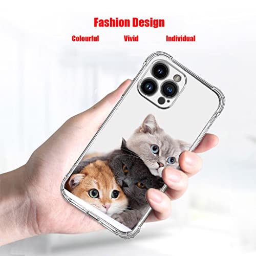 Beaucov Iphone 13 Pro Max Case, Brown Cute Cat Drop Protection Shockproof Case Tpu Full Body Protective Scratch-Resistant Cover For Iphone 13 Pro Max #TOP1