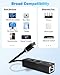 USB C to Ethernet Adapter, USB Type-C (Thunderbolt 3/4) to RJ45 LAN Dongle with 5Gbps USB-A 3.0/USB-C Data Port, Plug & Play Network Converter for MacBook,iPad,iPhone 17/16,Laptops, Headphones,Android