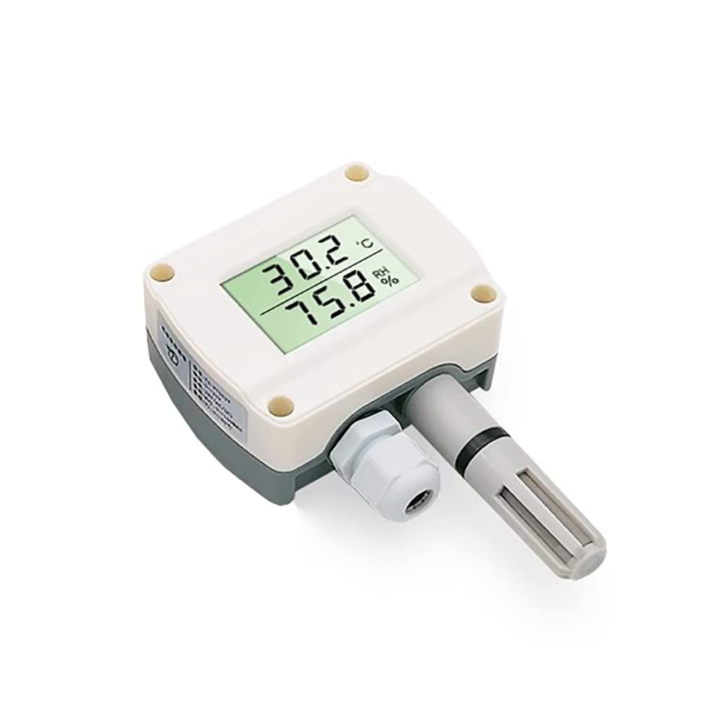 LeTkingok Digital Wall-Mounted High-Precision Temperature and Humidity Transmitter, RS485/4-20mA Waterproof Temperature-Humidity Sensor (RS485)
