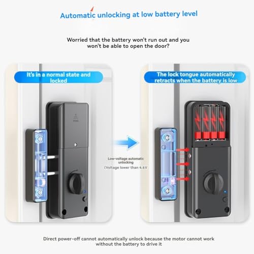 Serrure invisible Tuya Smart contre le vol avec carte IC et Bluetooth