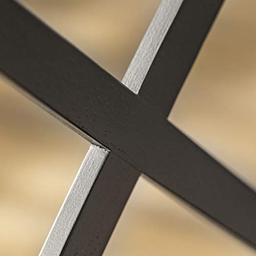 Walker Edison Modern Farmhouse Wood X-Back Armless Dining Chairs Kitchen, Set Of 2, Black #TOP3