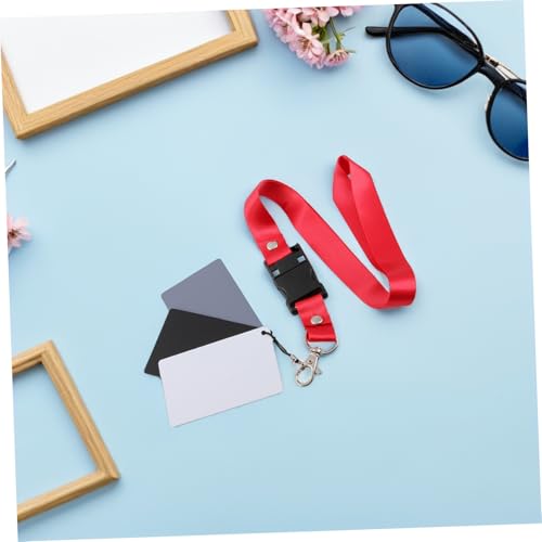 Tarjetas de balance de blancos para fotografía con correa cuello acrílico resistente 6