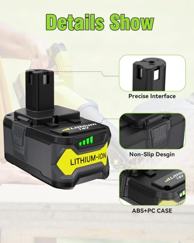 Image of 2Pack Upgrade 8.0Ah High Capacity Replacement for Ryobi 18V Battery P108