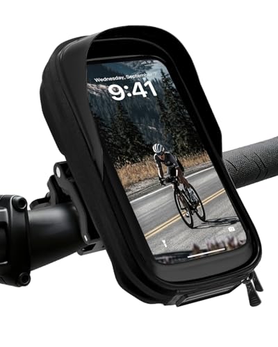 BAONUOR Handyhalterung Fahrrad Wasserdicht Lenkertasche Handyhalter Motorrad 360Drehbarem Fahrradhalterung für 4.7-7 Zoll Smartphone Fahrradlenker Tasche