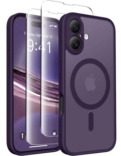 Coque magnétique 6,1" violet profond pour éviter les chutes de téléphone