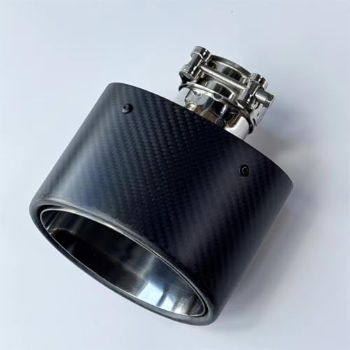 Embout d'échappement carbone noir mat ovale avec buse large de 150mm