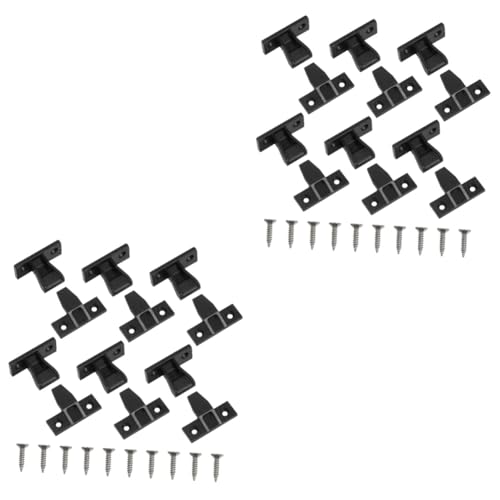 TEHAUX 20pièces Supports De Meubles à Emboîtement Réglables Clips Push Étagères Flottantes Raccords De Pour Montage De Placard Fixations Invisibles Pour Panneaux Et Cloisons