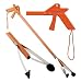ArcMate Orange-U-Tongs PRO Grade Litter Pick up Tool, Elastic Lanyard, Suction Cup Reacher Grabber for Indoor or Outdoor Use, 33" Reach, 5lb. Pick Up Capacity, Orange, 36" (7702)