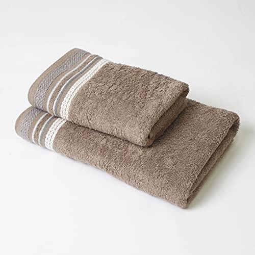 10xdiez Juego De Toallas 100 Algodón De Rizo Peinado - Toalla De Lavabo Toalla De Baño Beige 10xdiez Juego De Toallas 100 Algodón De Rizo Peinado - Toalla De Lavabo Toalla De Baño Beige