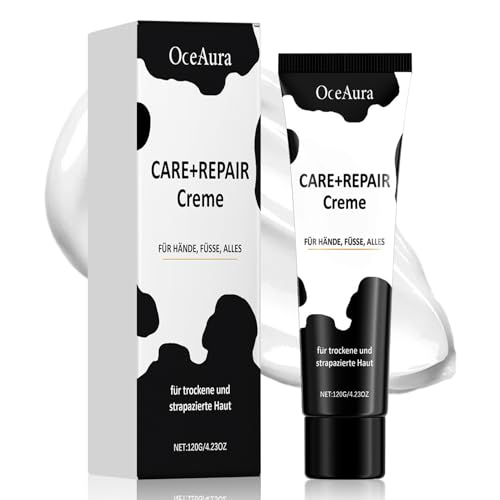 Natürliche Feuchtigkeitscreme mit Aloe Vera Extrakt | Für Gesicht, Hände & Körper | 120g Intensive Pflege Parfümfrei | intensive Pflege für Trockene Haut, Parfümfrei, Allergiker Geeignet(120g)