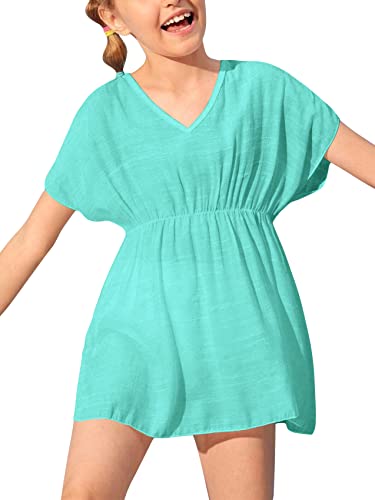 Image of Fommykin Girls Swimwear Cover Ups Kids Beach Bathing Suit Coverups Cute Sweet Bikini Swimsuit Tunic Dress