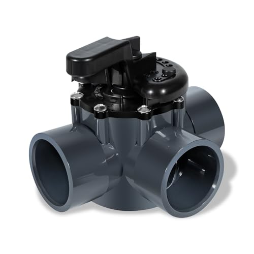 Bzsunway 2 Inch 3 Way Diverter Valve Suitable for Ground Pool and Spa System Replace Part for 263028 3 Port Valve