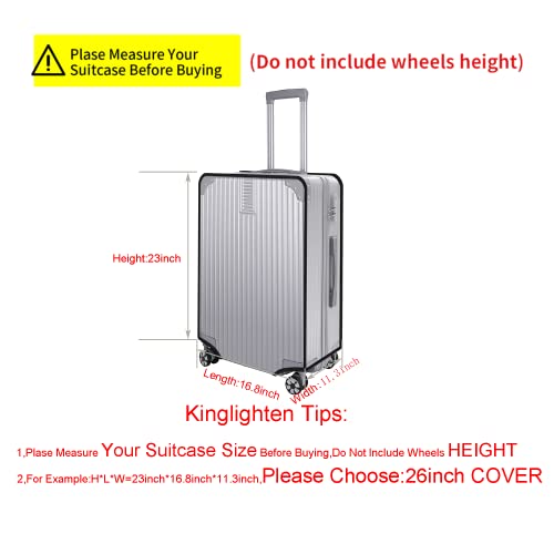 Kinglighten 26 Inch Luggage Cover Protector Bag Pvc Clear Plastic Suitcase Cover Protectors Travel Luggage Sleeve Protector #TOP1