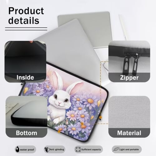 Funda para portátil para mujer con cierre y diseño floral miniatura 5