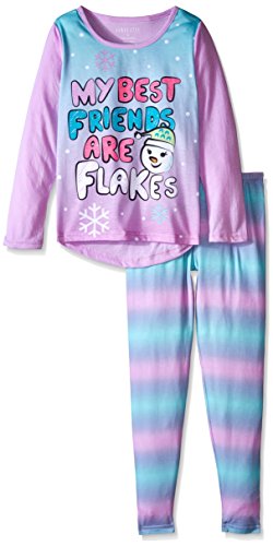 Komar Kids Girls' Snowflakes Jersey/bmj Sleep Set