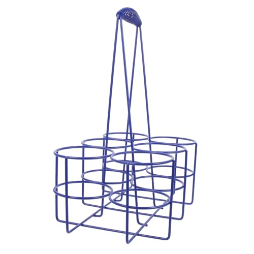 IMIKEYA releveur de vin séchoir à Bouteilles Refroidisseur de Bouteille de bière Organisateur de Bouteilles Panier à bière Panier à Main pour Bouteille de bière casier à bière Fil de Fer