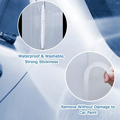 Skycase (8 Packs Car Side Door Edge Guards Protector, Soft PVC Cushioning Impact Car Bumper Guard Protector Strips for Car, Truck, SUV for Car Door Edge Protection, Transparent