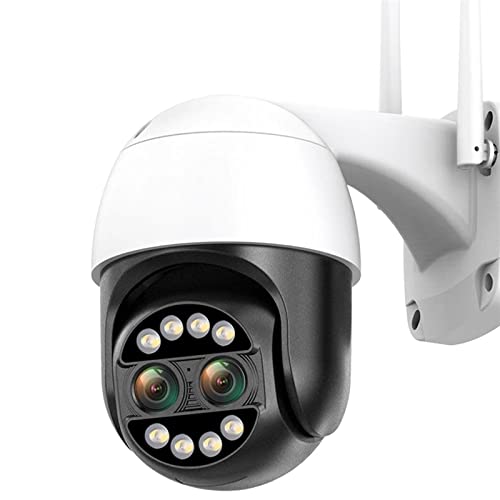 AUBEST Kits de vigilancia DVR, 4K 8MP 8X Zoom híbrido PTZ Cámara IP Lente Dual Ancha for Exteriores AI Detección Humana 4MP Audio CCTV Cámara de videovigilancia,CCTV al Aire Libre(8MP No SD Card)