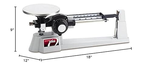 Miniatura 2 de Ohaus - 80000006 Dial-O-Gram Acero Inoxidable Carga Superior Mecánica Triple Beam Balance con Placa de Acero Inoxidable y Tare, 21.52 oz x 0.00 oz