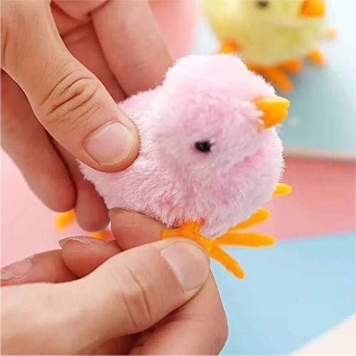 CICITOYWO Bunny and Jumping Chick Wind Up Toys Novelty Chicken Hopping Windup Toy for Kids Toddlers Adult Easter Egg Hunt Basket Stocking Stuffers Party Favors Goody Bag Fillers Gifts (Colorful-1) - Thumbnail 3