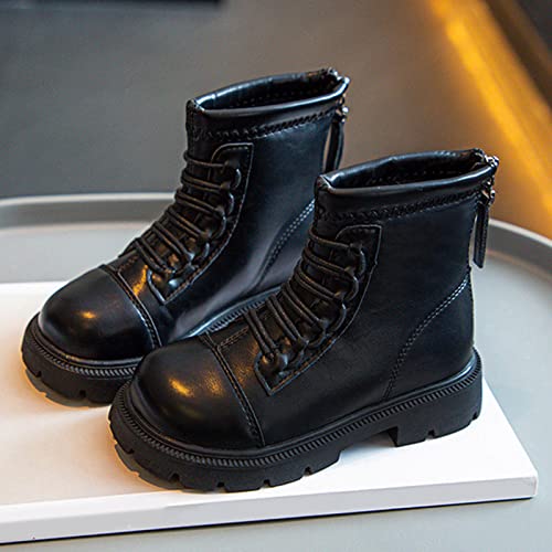 Winter Children Boots Boys And Girls Ankle Shoes Thick Soles Non Slip Solid Color Warm Back Zipper High Heels for2