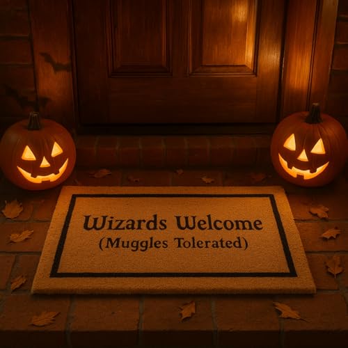 Nicola Spring Halloween Coir Türmatte - 60 X 40cm - Zauberer Willkommen