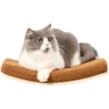 Curved Cat Wall Shelves and Perches, Floating Cat Wall Bed Furniture with Comfortable Cushion