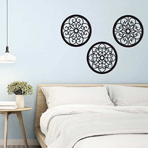 Bnesi 3 Pieces Thickened Rustic Wood Wall Decor,Modern Farmhouse Hanging Decoration for Living Room Bedroom Hallway Decor Office Kitchen Wall Decoration (Modern style) - Image 6