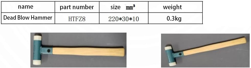 Dead Blow Nylon Hammer with Walnut Handle, Non-Marring Dual-Face Mallet with Steel Shot Core for Tile & Flooring Installation, Metalworking, Mechanical Repair and Assembly Tasks (Blue)