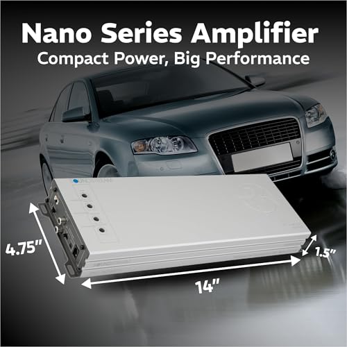 Image of SOUNDSTREAM Picasso Nano PN1.6000DX Monoblock Class D Car Stereo Amplifier - 1 Channel 6000W Compact Digital Amp with Wired Bass Control & High-Level Inputs for Subwoofers & Speakers (Renewed)