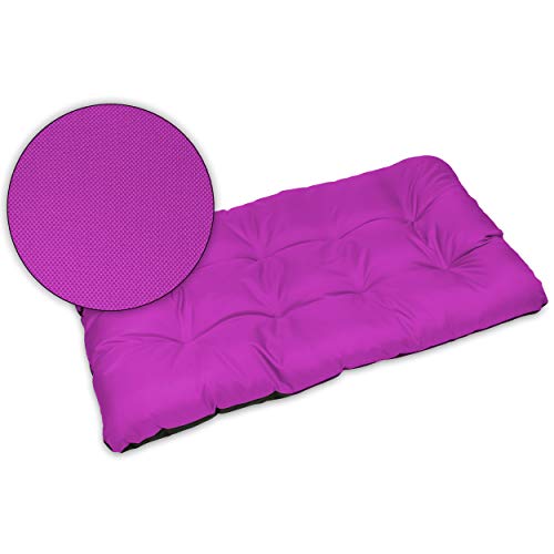 SuperKissen24. Coussin Dossier pour Palette Canapé 120x80 cm - Intérieur/Extérieur – imperméable – Fuchsia