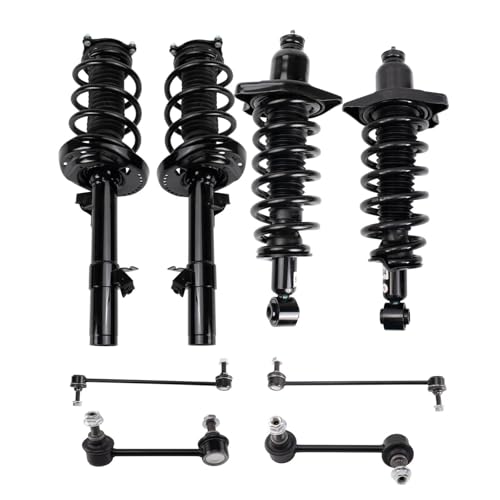Image of TRQ Front and Rear Suspension Kit Complete Strut & Coil Spring Assembly Shock & Spring Strut Assembly Sway Bar Stabilizer Link Compatible with 2016-2022 Honda Pilot
