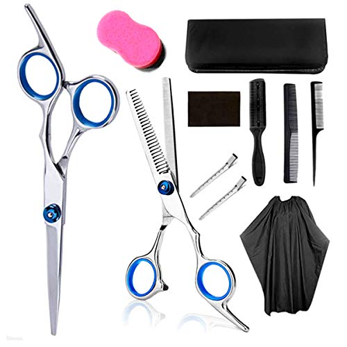 Haarschere - Scheren-Sets 11 Stk Friseurscheren set, Haare Friseurschere, Friseurscherenaus Edelstahl zum Ausdünnen und Strukturieren, Modelliere Professionelle Friseur-Sets Cover