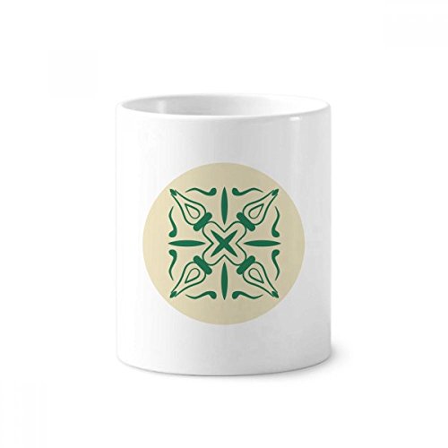 Céramique Talavera de qualité supérieure, porte-brosse à dents motif vert 350ml