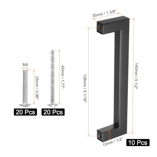 Poignées de tiroir en acier pour remplacer poignée meuble 14mm - 3