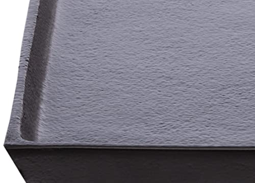 Brandsseller Deko-Tablett 44,5x12,5 cm Deko-Teller Dekoschale Aluminium Schwarz Rechteckig