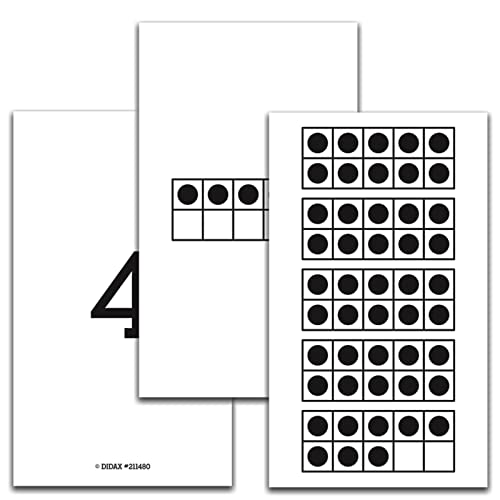 Didax Educational Resources 1-50 Ten-Frame 1–50 Cards, White, Black, 0.8... by DIDAX INC.