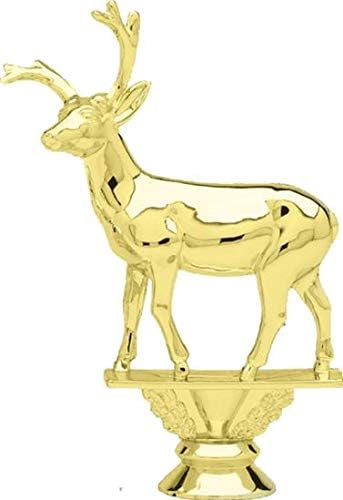 Crown Awards Deer Trophies - 11" Red, White and Blue Deer Buck Trophy with Customized Text Prime