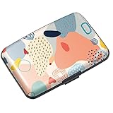 ★【Safe and Protected Card Wallet】:The colorful art credit card holder can perfectly block unwanted RFID scanners,Safe and Secure RFID Blocking signals and protects the valuable private information. ★【Slim Credit Card Holder】:The hard card holder comp...