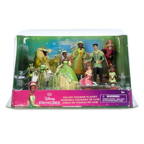 Disney Store Official Deluxe Figurine Play Set, The Princess and the Frog , 9Pc., 11.5cm/4.5, Collectible Toy Figures Playset Includes Fully Sculpted Characters Tiana, Naveen, Charlotte, Louis, Ray - Image 3